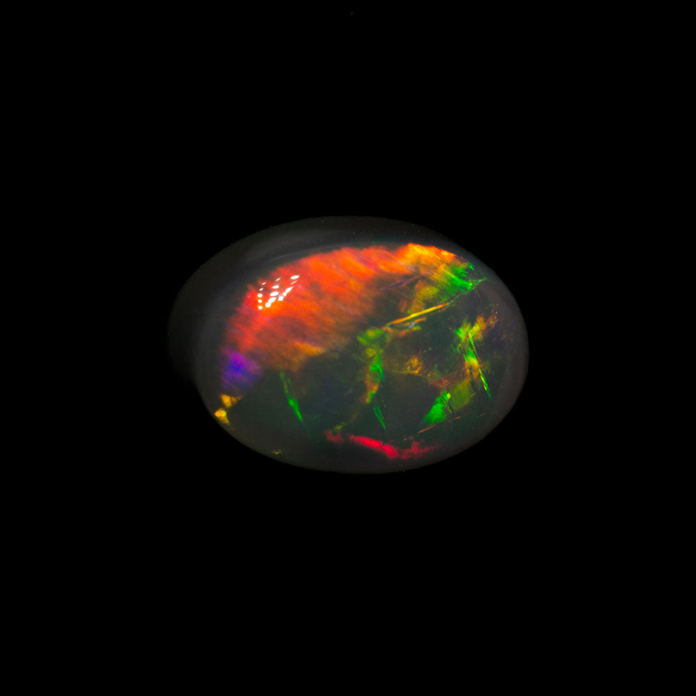 1.12 ct gem black opal 8x5.6x3.8mm