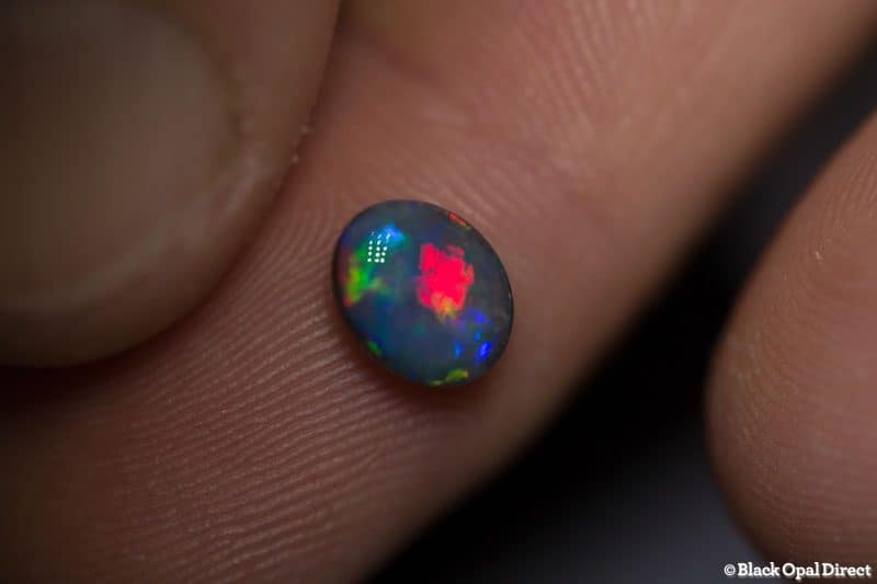 1.13 ct black opal gem 8x6.5x3mm