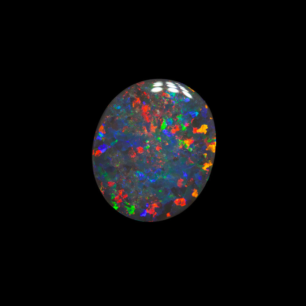 1.14 ct gem black opal 8.9x7.5x2.4mm