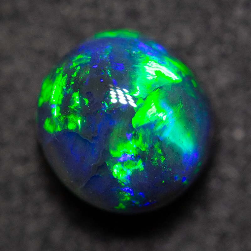 1.18 ct gem black opal 6.1x5.7x5mm
