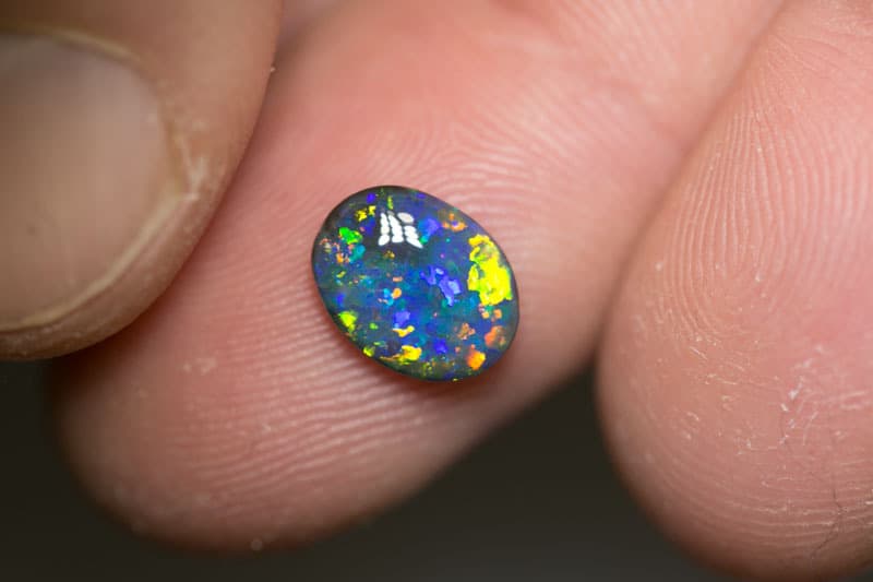1.19 ct black opal gem 9x7x3mm