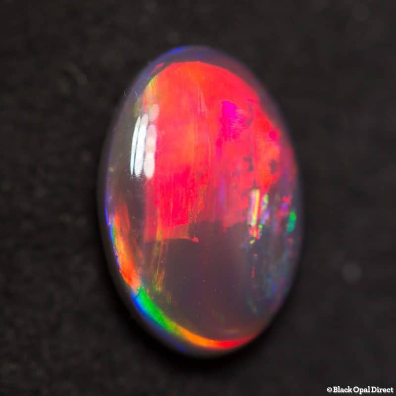 1.19 ct red on black opal gem 9x6x3mm