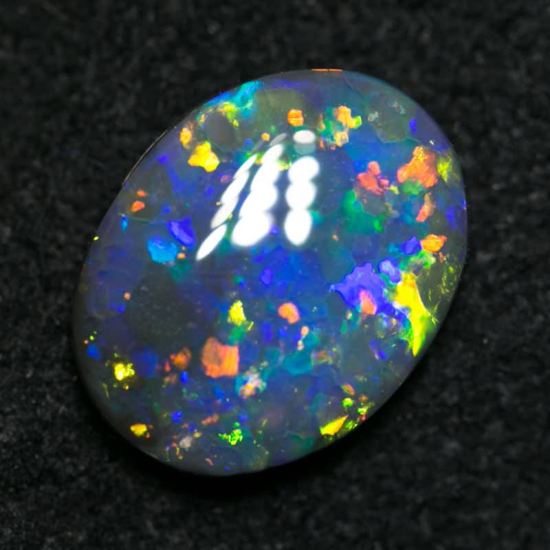 1.19 ct black opal gem 9x7x3mm