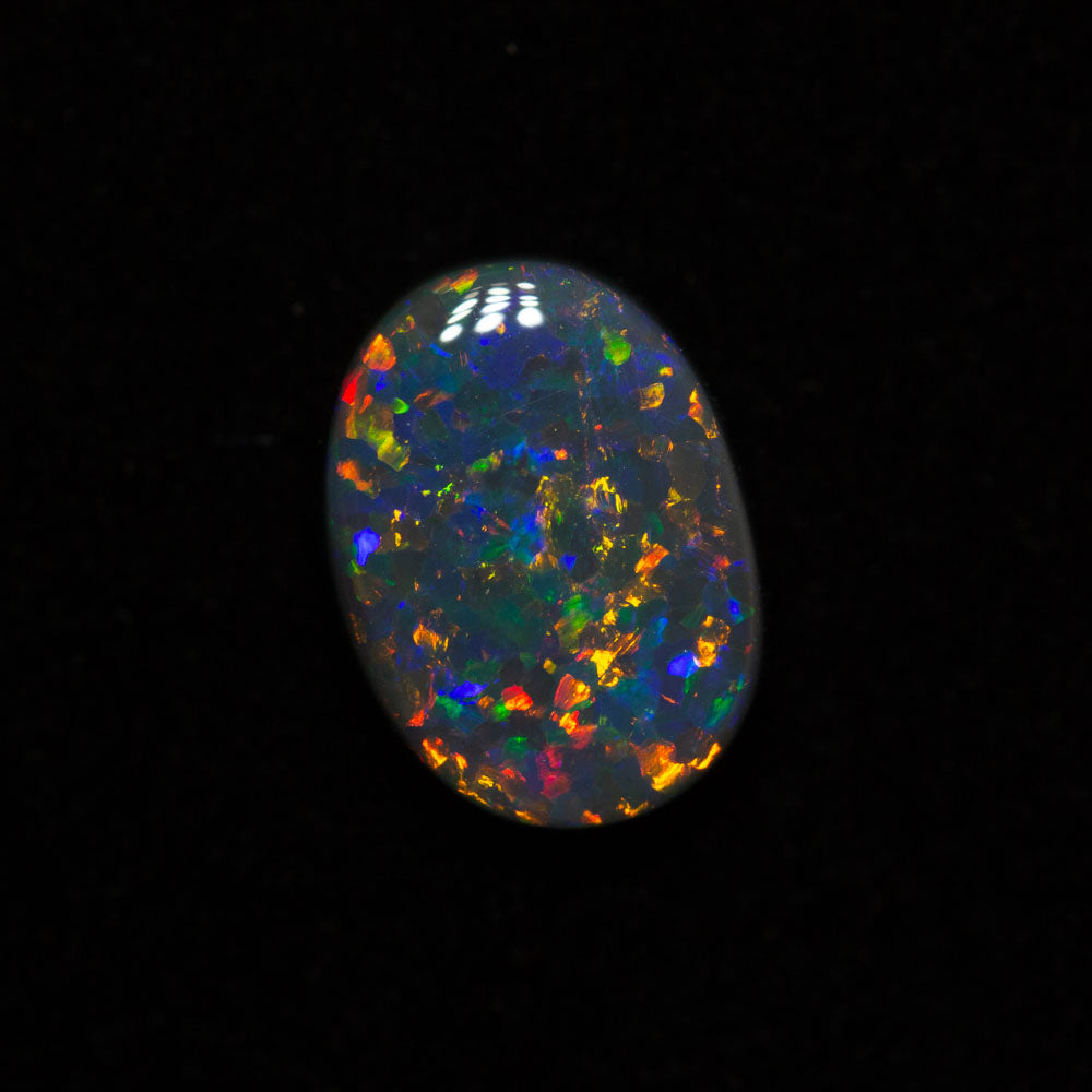 1.22 ct black opal 8.9x6.6x3.1mm