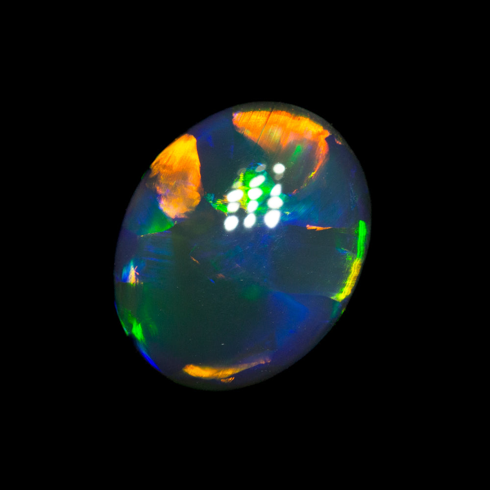 1.22 ct gem black opal 8.2x6.7x3.7mm