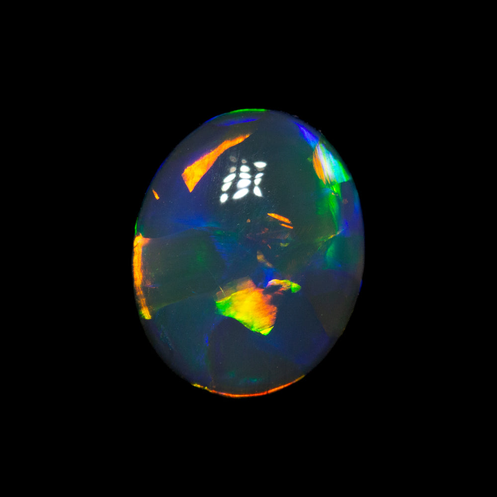 1.22 ct gem black opal 8.2x6.7x3.7mm