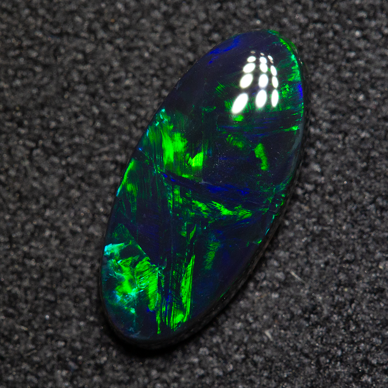 1.24 ct black opal 11.3x5.3x2.9mm