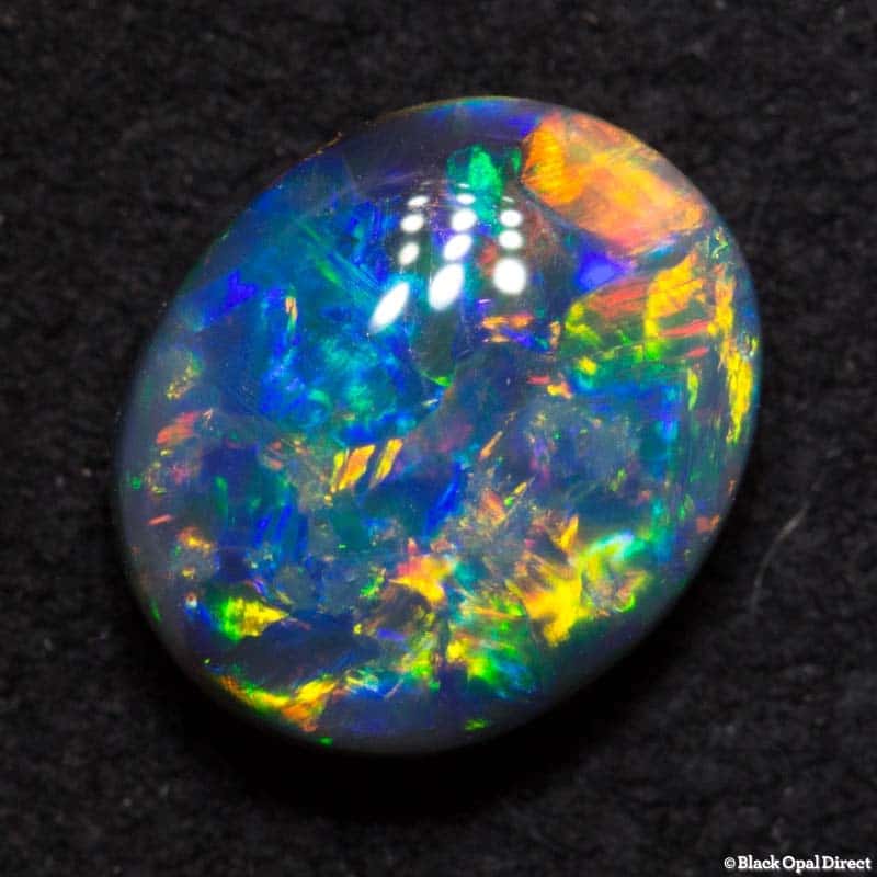 1.24 ct gem black opal 8x6.5x4mm