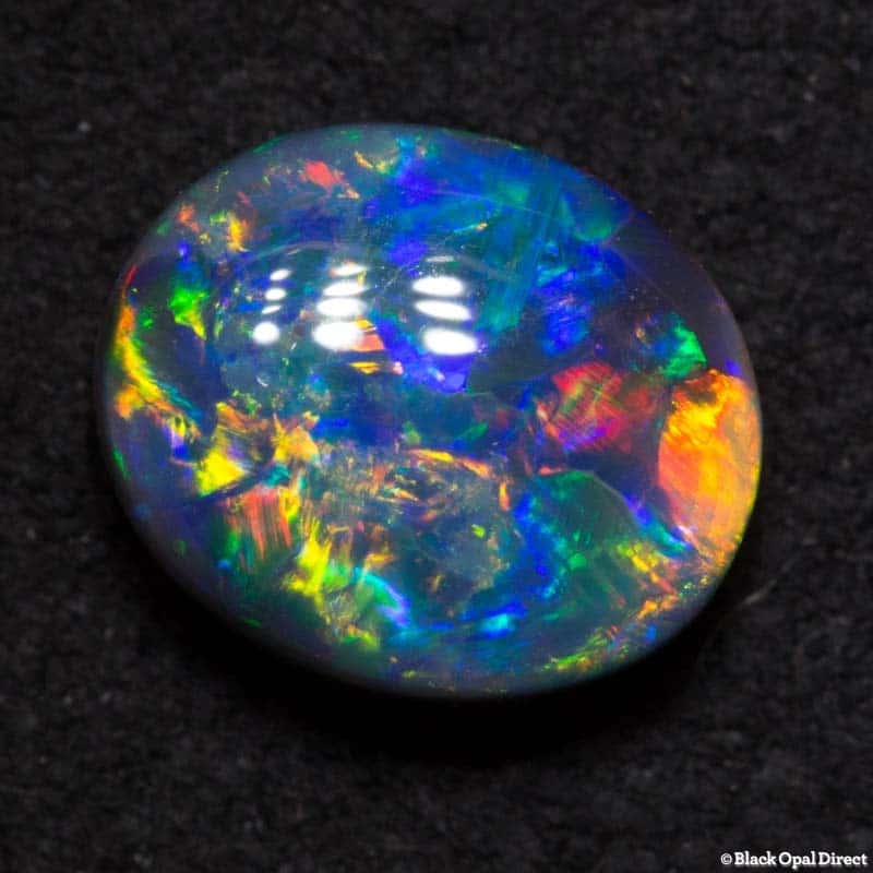 1.24 ct gem black opal 8x6.5x4mm