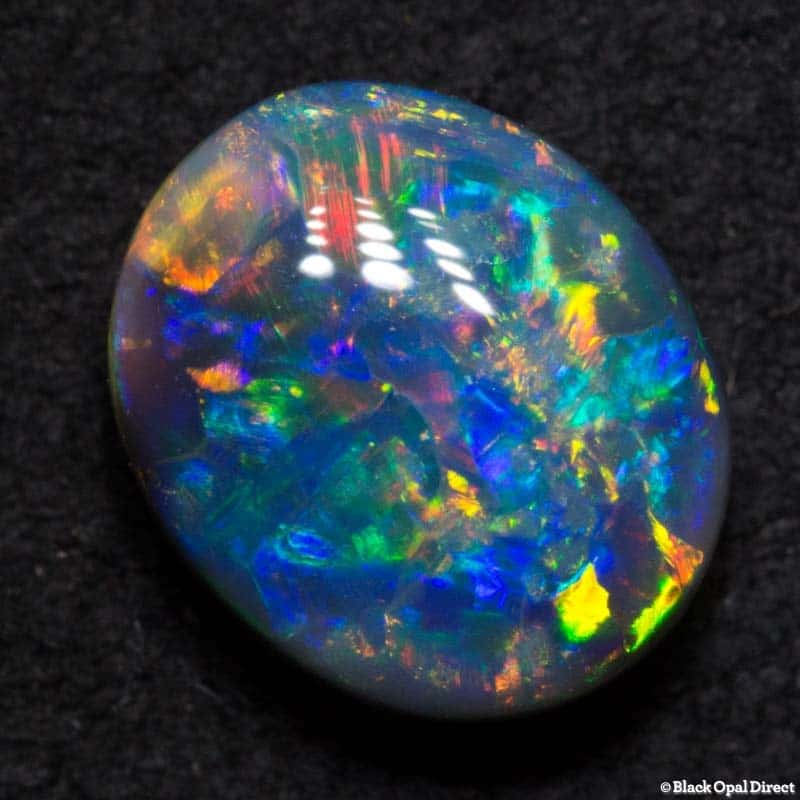 1.24 ct gem black opal 8x6.5x4mm