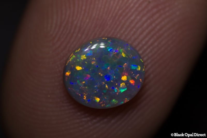 1.24 ct semi black opal 8.5x7.5x3mm