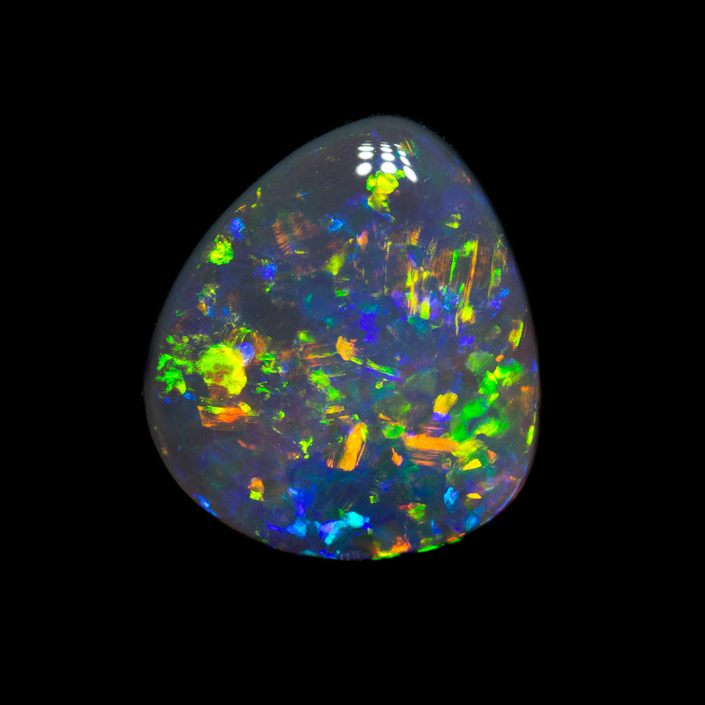 1.25 ct gem dark opal 10.2x9.1x2.3mm