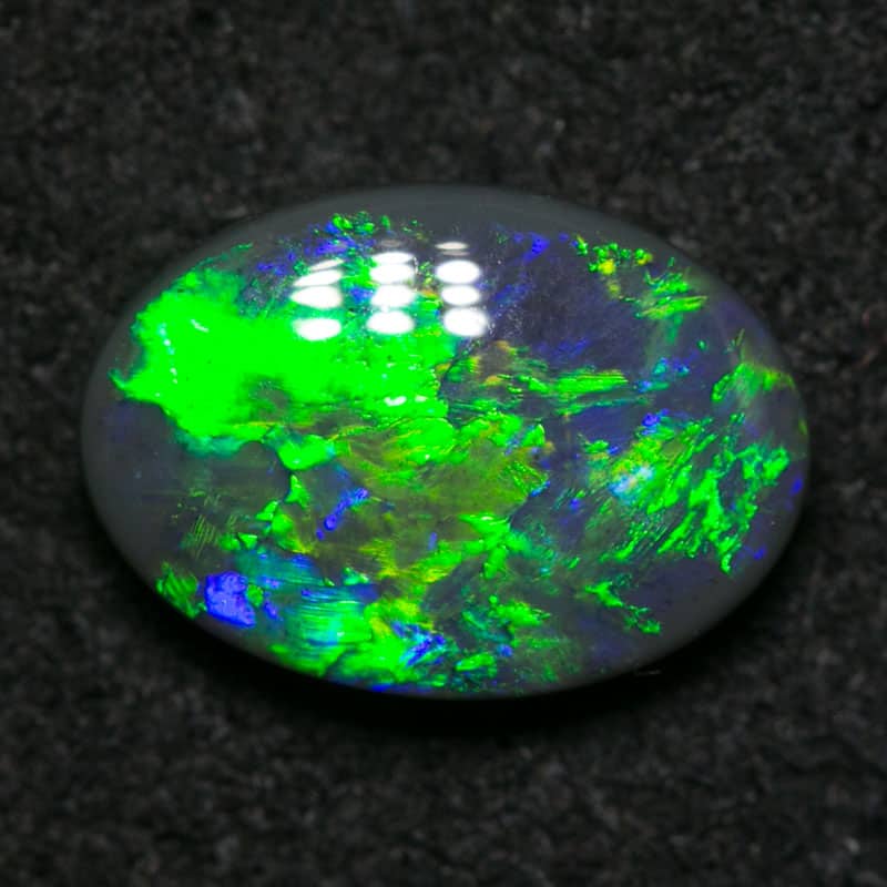 1.25 ct gem black opal 9x6.5x3mm