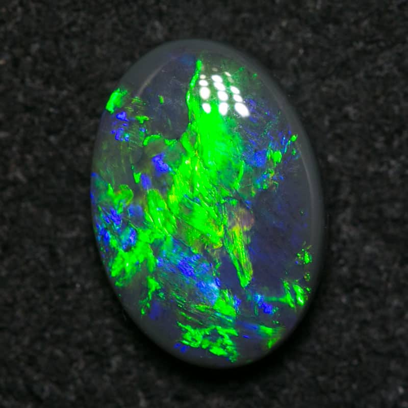1.25 ct gem black opal 9x6.5x3mm