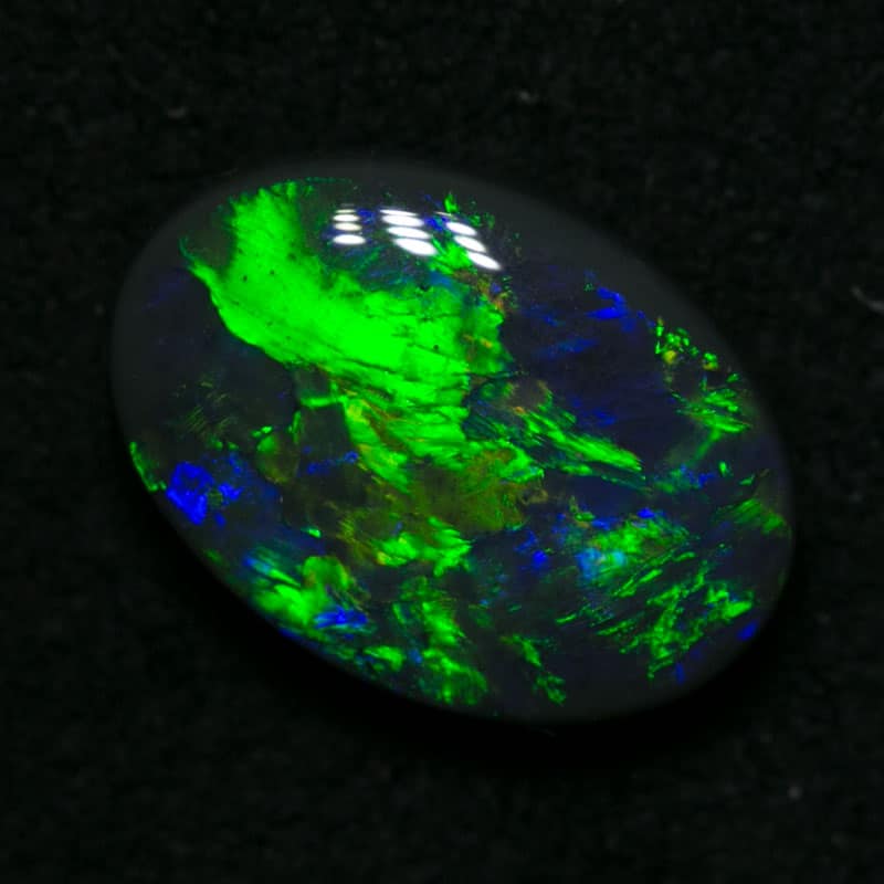 1.25 ct gem black opal 9x6.5x3mm