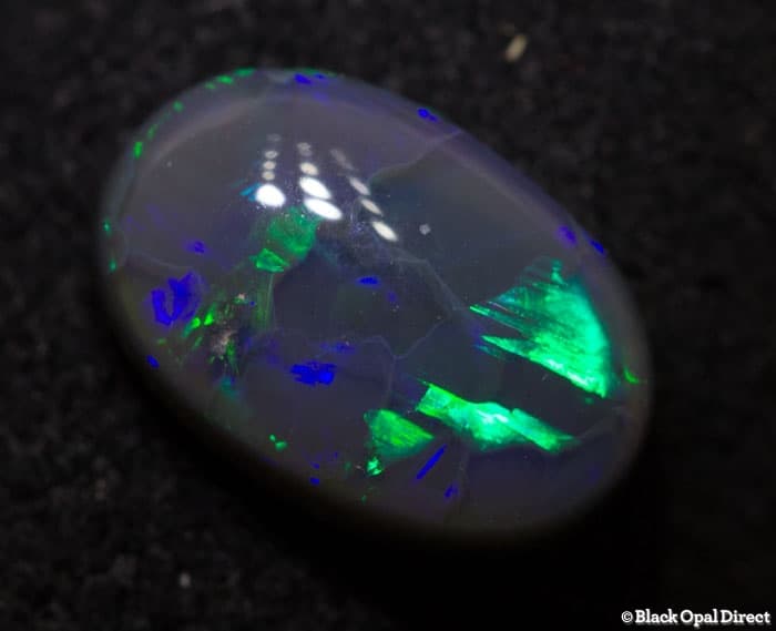 1.25 ct semi black opal 9x6x3mm