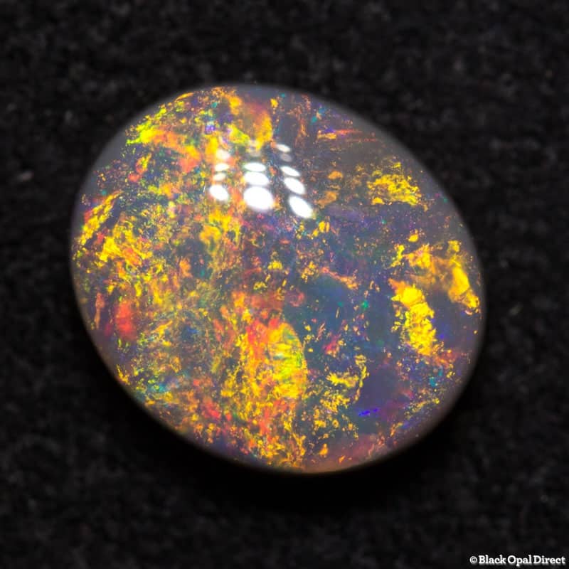 1.27 ct semi black opal 8x7x3.5mm