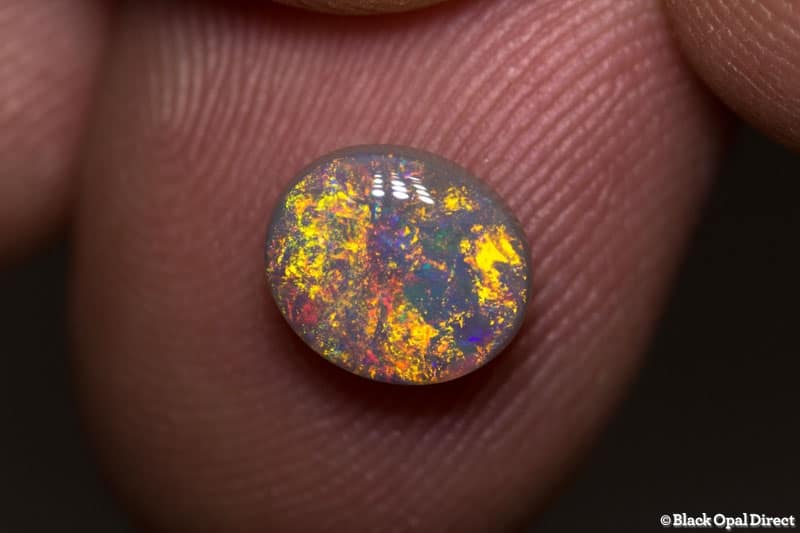 1.27 ct semi black opal 8x7x3.5mm