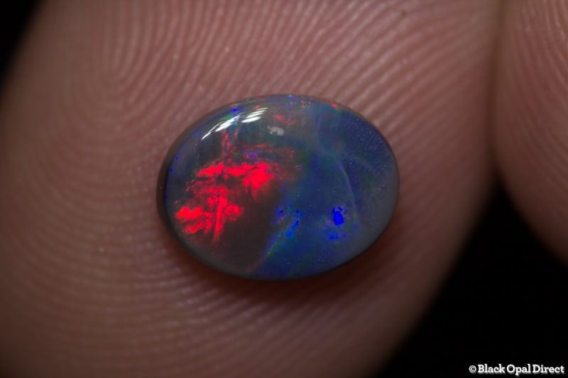 1.28 ct black opal 9x7x3mm