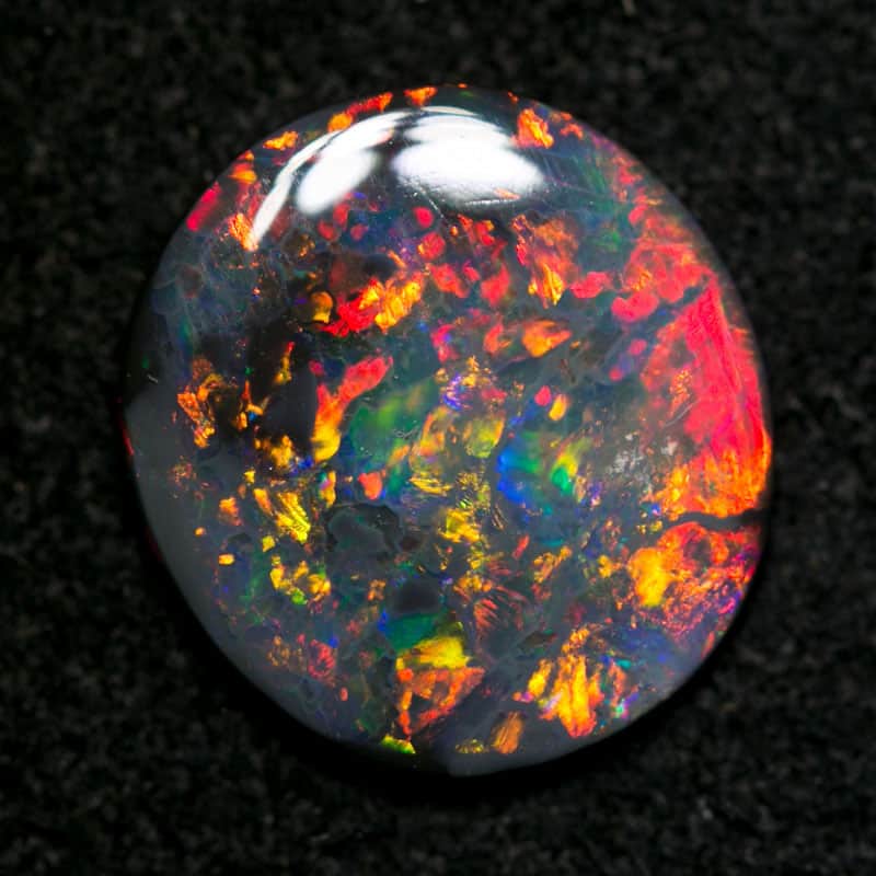 1.32 ct gem black opal 10.5x9.5x2mm