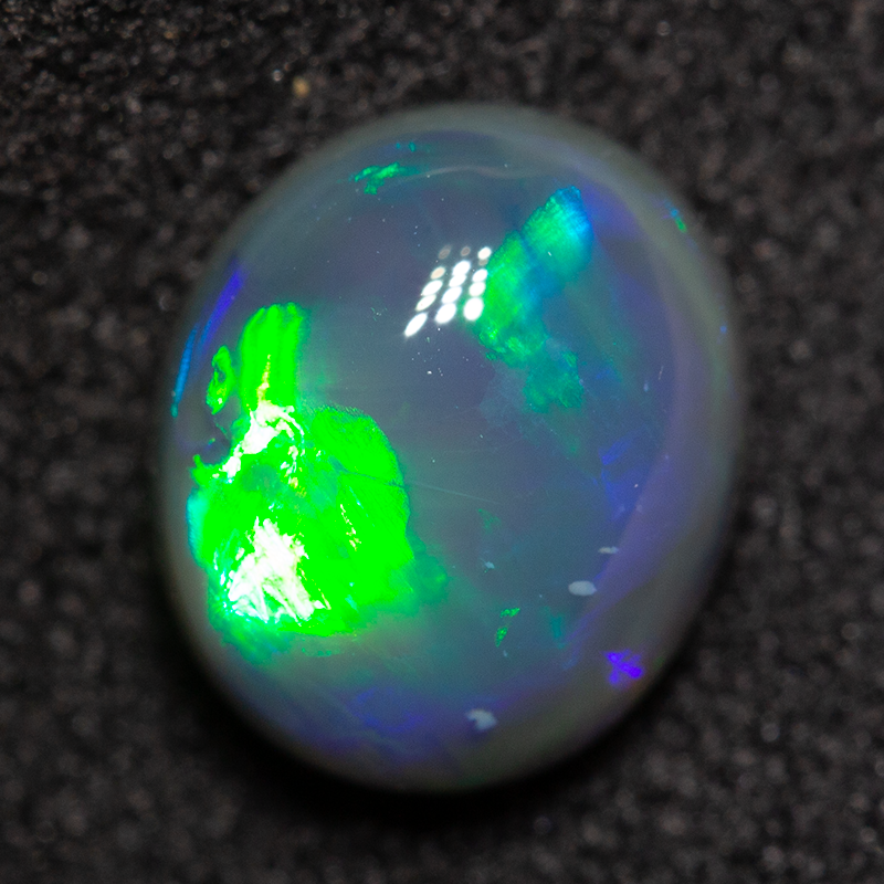 1.34 ct gem black opal 7.9x6.7x3.9mm