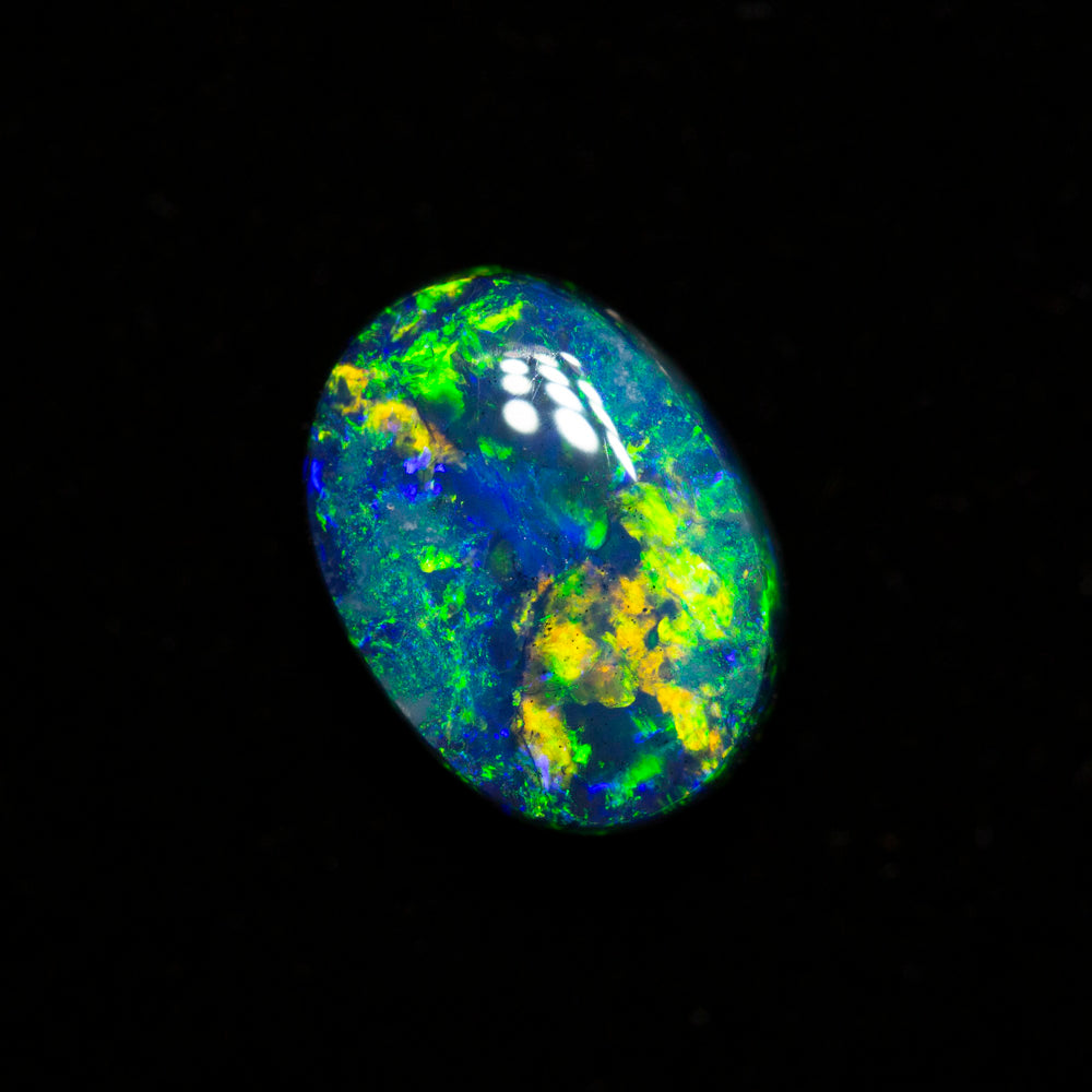 1.34 ct gem black opal 8.1x5.9x4mm