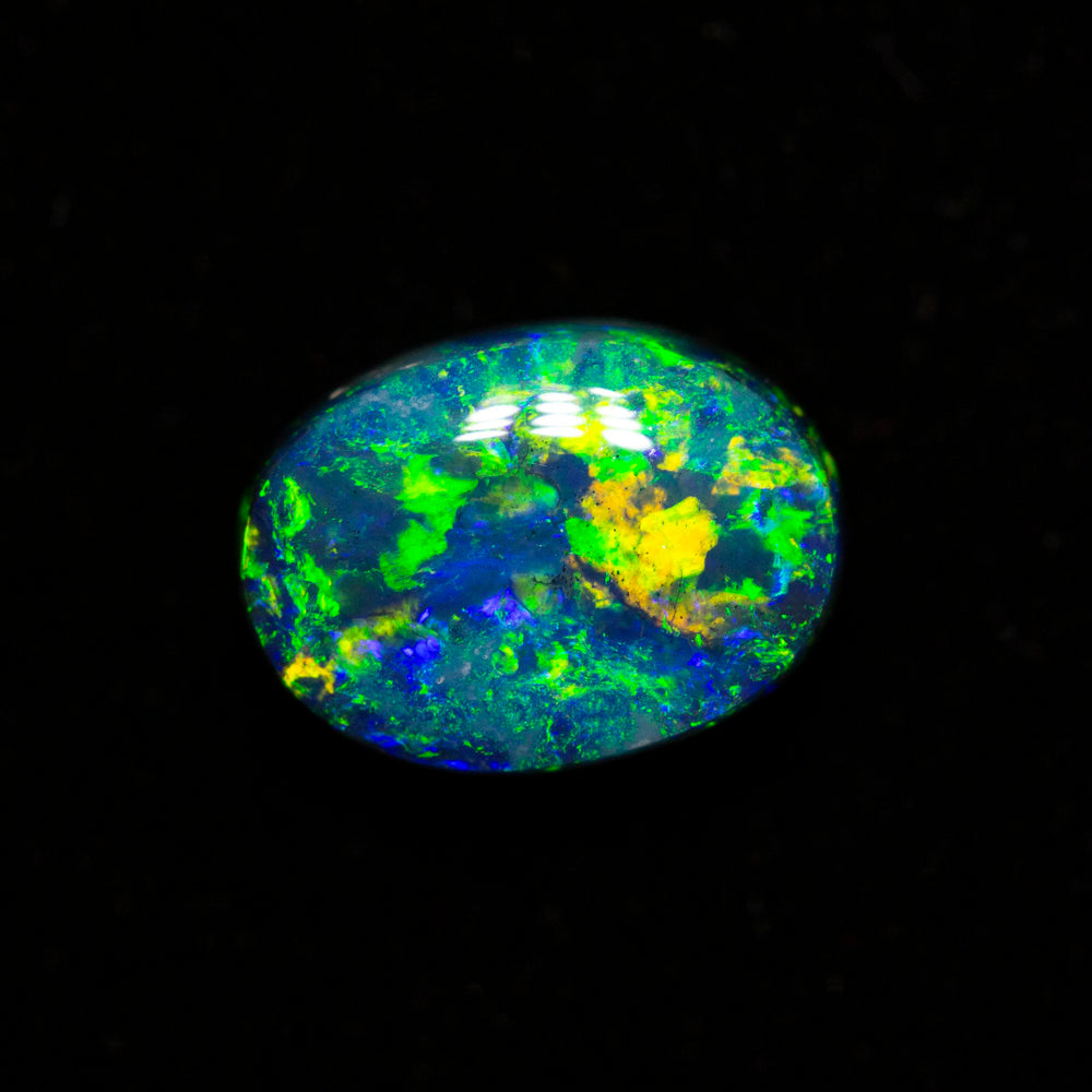 1.34 ct gem black opal 8.1x5.9x4mm