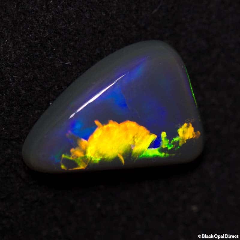 1.38 ct baroque semi black opal 10x7x3mm