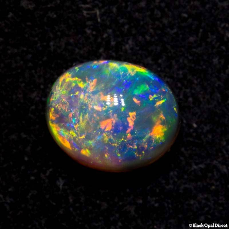 1.40 ct gem semi black opal 7x6x4.5mm