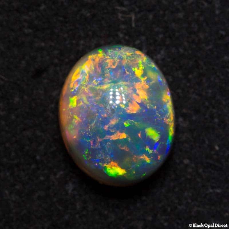 1.40 ct gem semi black opal 7x6x4.5mm
