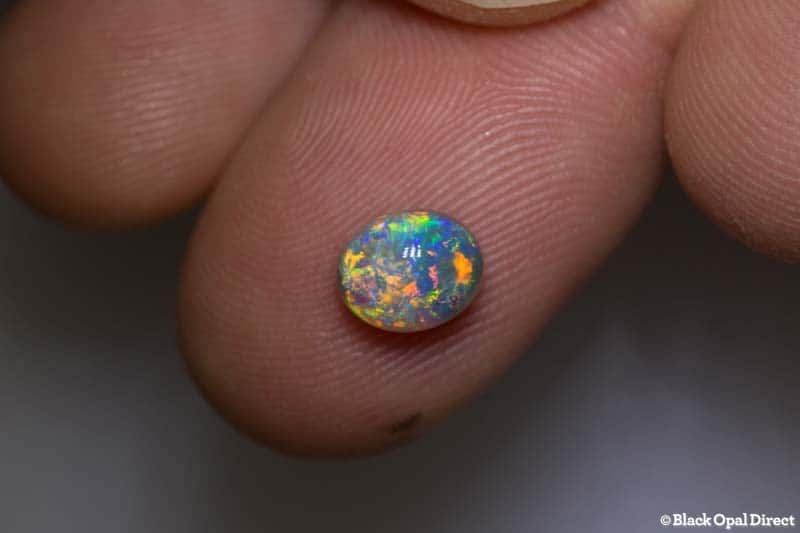 1.40 ct gem semi black opal 7x6x4.5mm