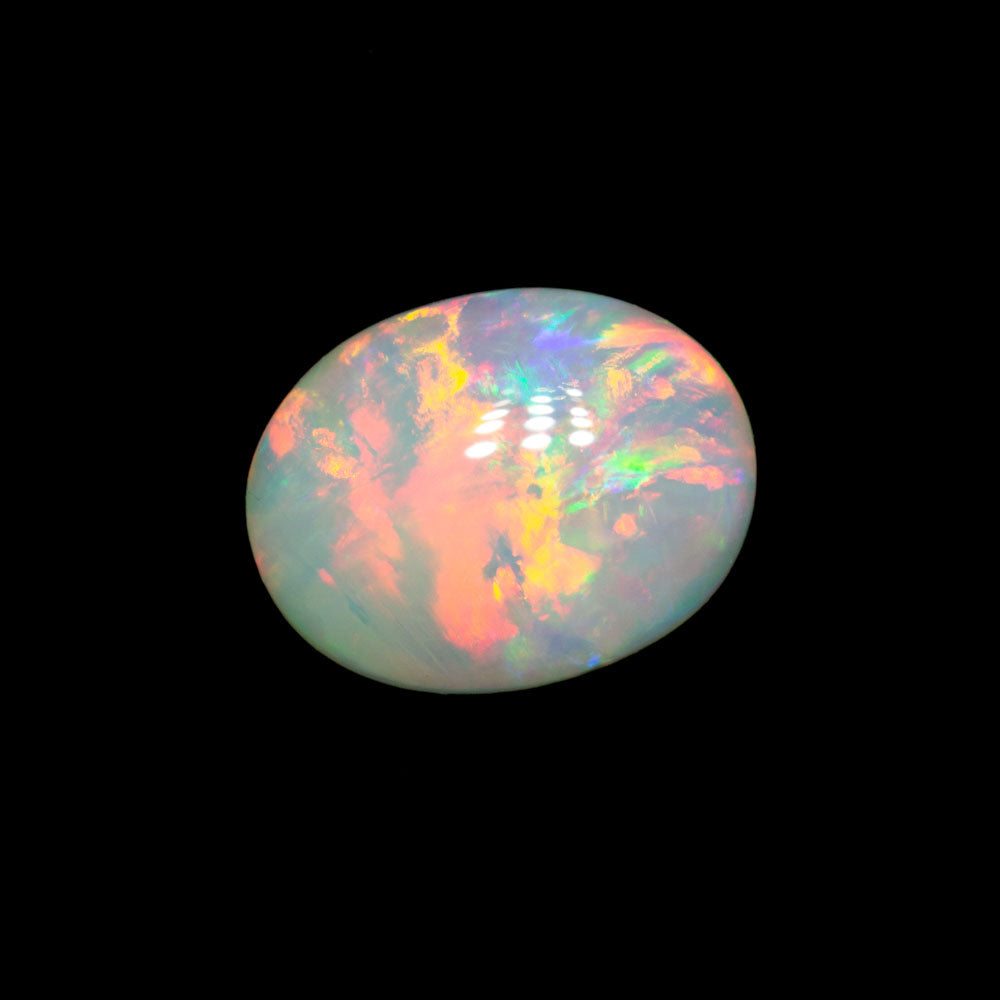 1.42 ct double-sided white opal 9.7x7.5x2.9mm