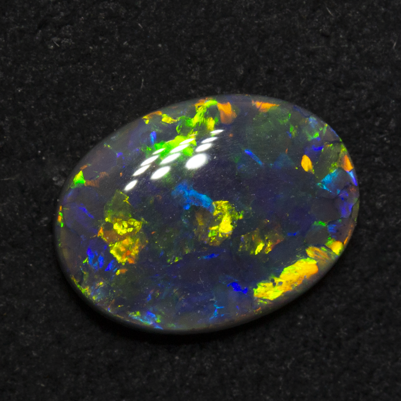 1.43 ct black opal 10.1x7.6x2.9mm
