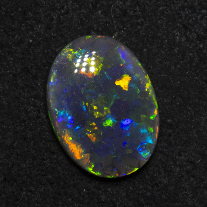 1.43 ct black opal 10.1x7.6x2.9mm