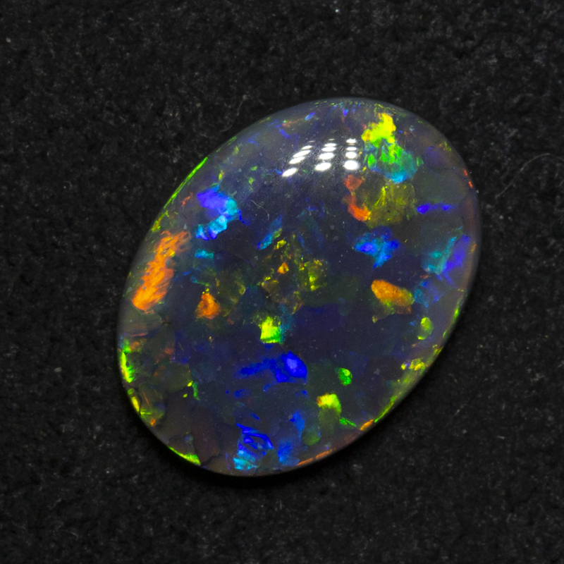 1.43 ct black opal 10.1x7.6x2.9mm