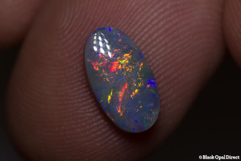 1.43 ct semi black opal 11.5x6.2x3mm