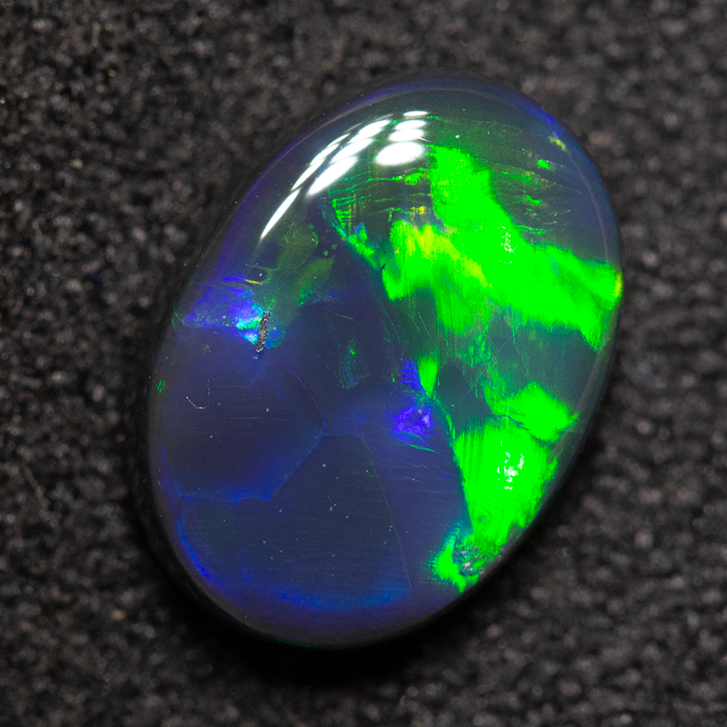 1.44 ct black opal gem 9.2x6.8x3.1mm