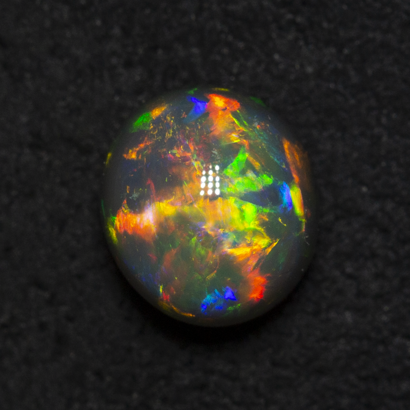 1.45 ct gem black opal 7.1x6.4x5.1mm