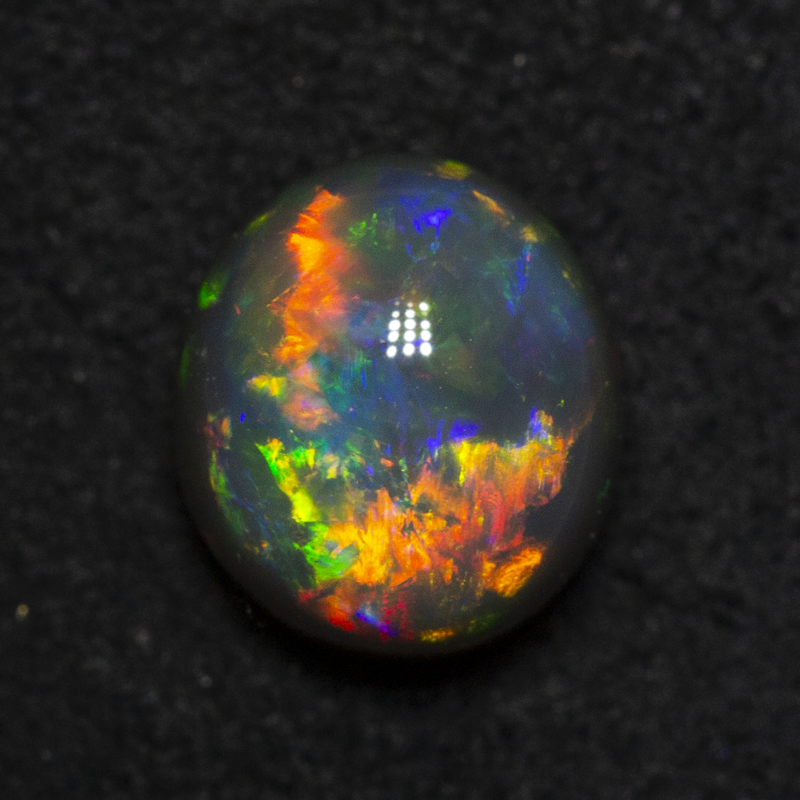 1.45 ct gem black opal 7.1x6.4x5.1mm