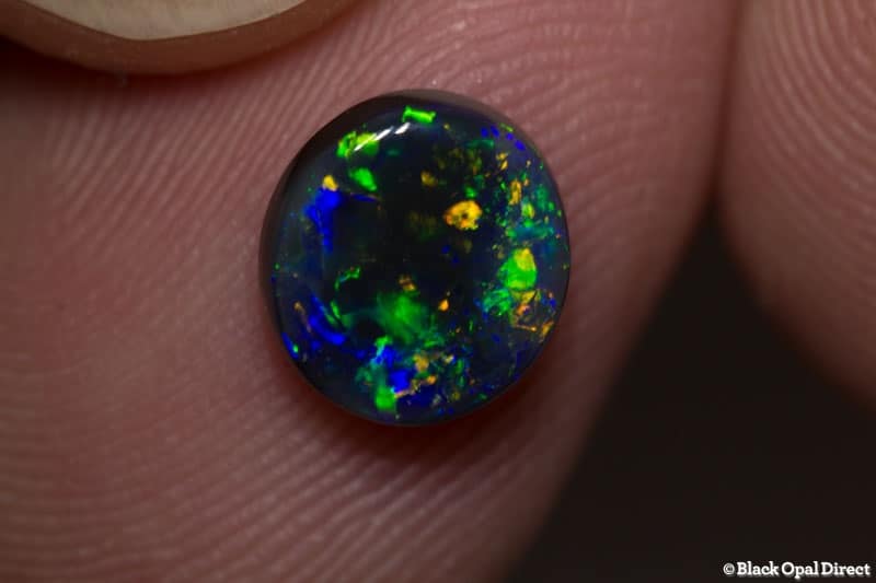 1.45 ct black opal 8x7.5x3mm