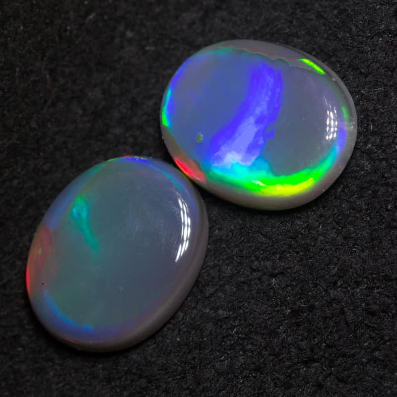 1.50 ct black opal pair 8x6.3x1.9mm