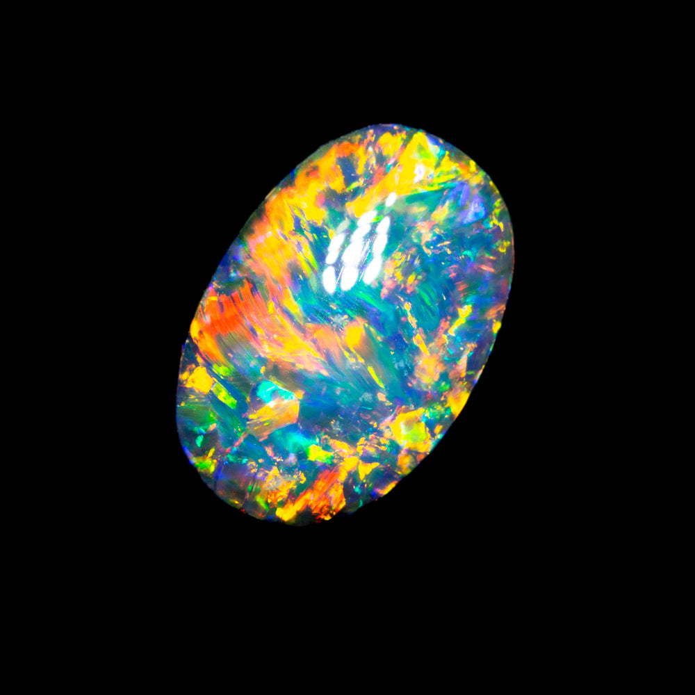 1.52 ct gem double-sided black opal 9x6.1x4.1mm