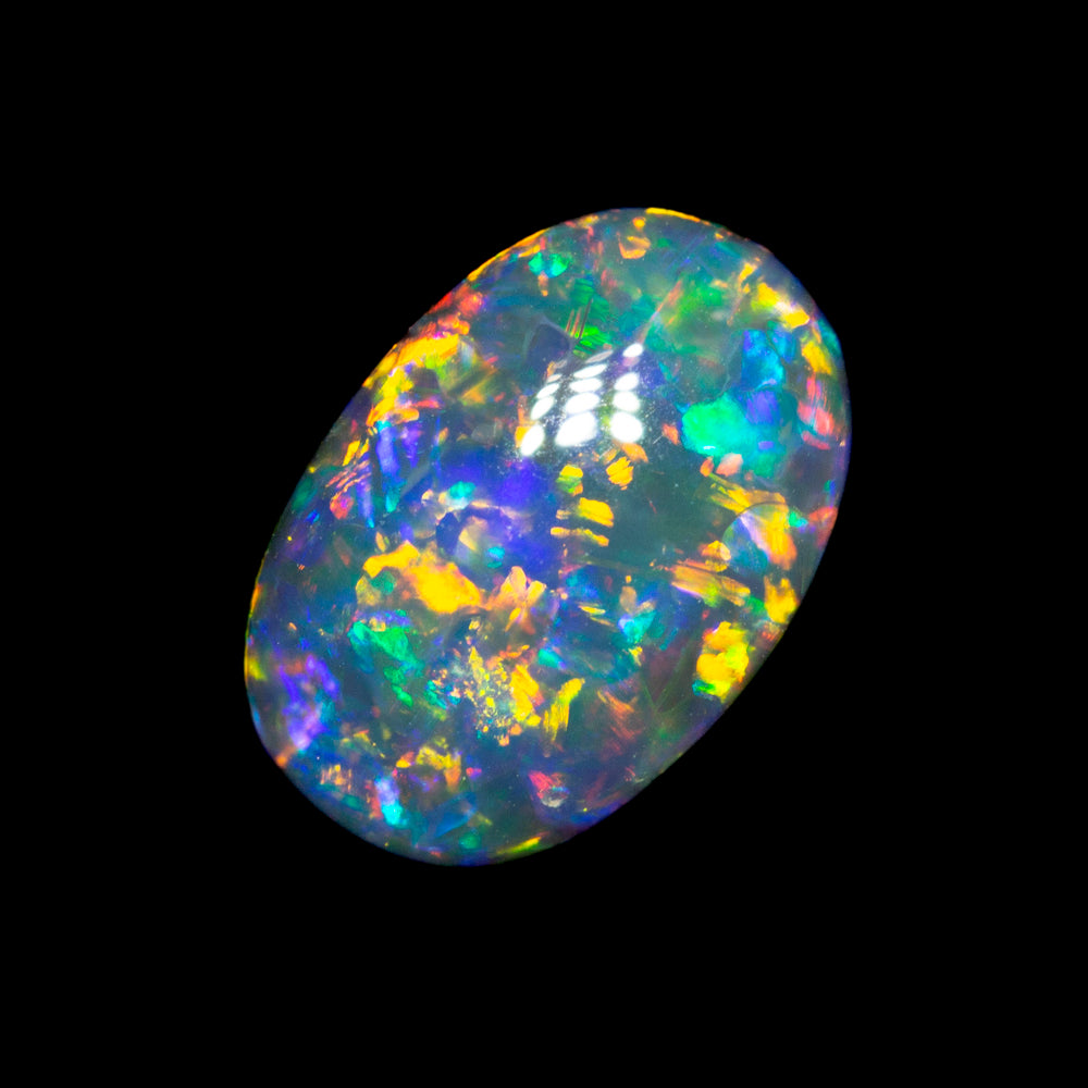 1.52 ct gem double-sided black opal 9x6.1x4.1mm