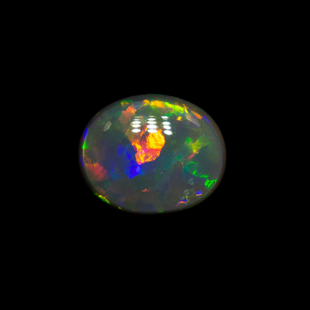 1.57 ct gem black opal 8.4x6.9x4.2mm