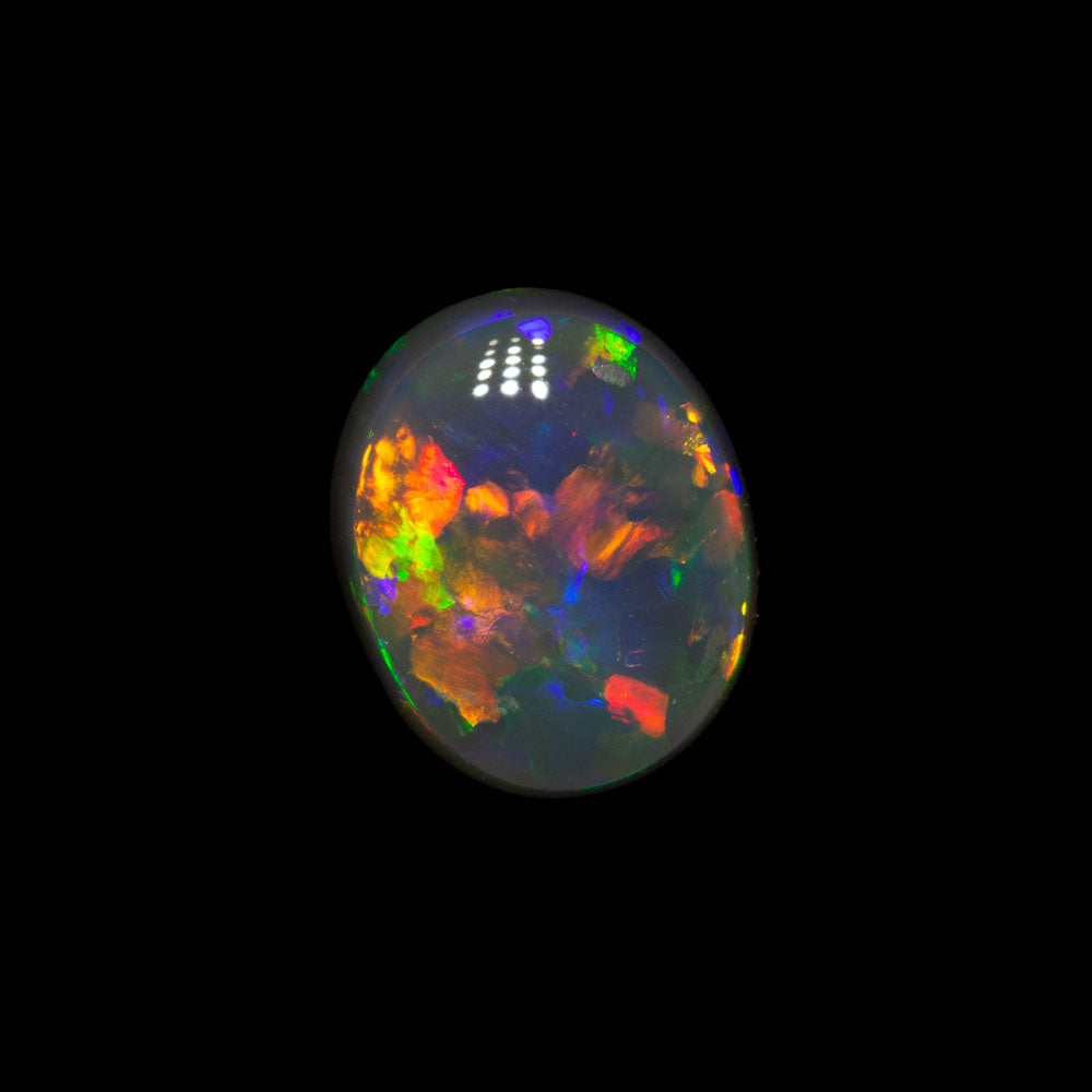 1.57 ct gem black opal 8.4x6.9x4.2mm