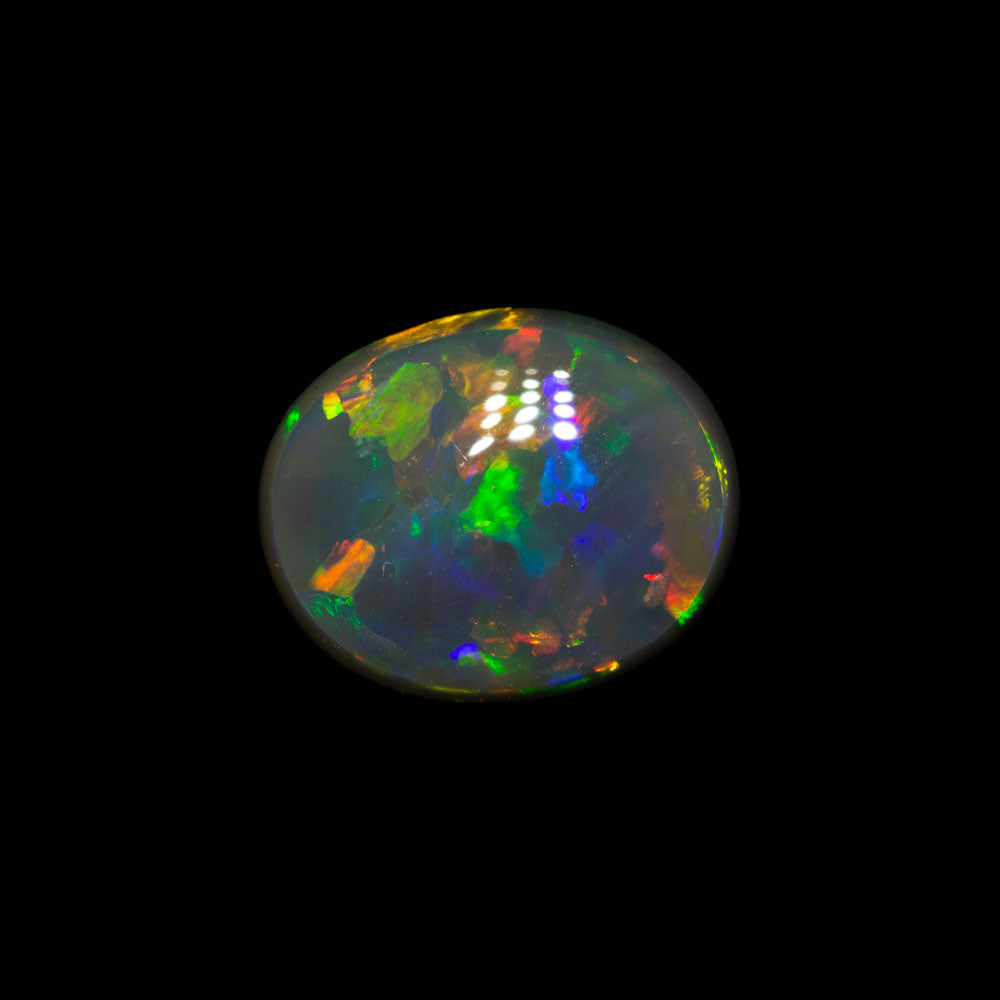1.57 ct gem black opal 8.4x6.9x4.2mm