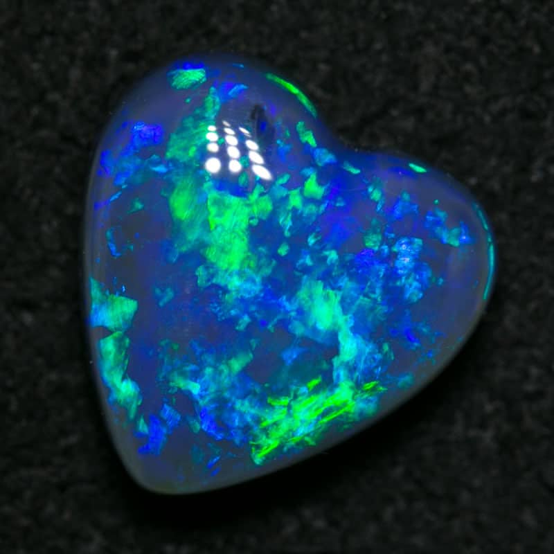 1.61 ct black opal heart 8.5x8x4mm