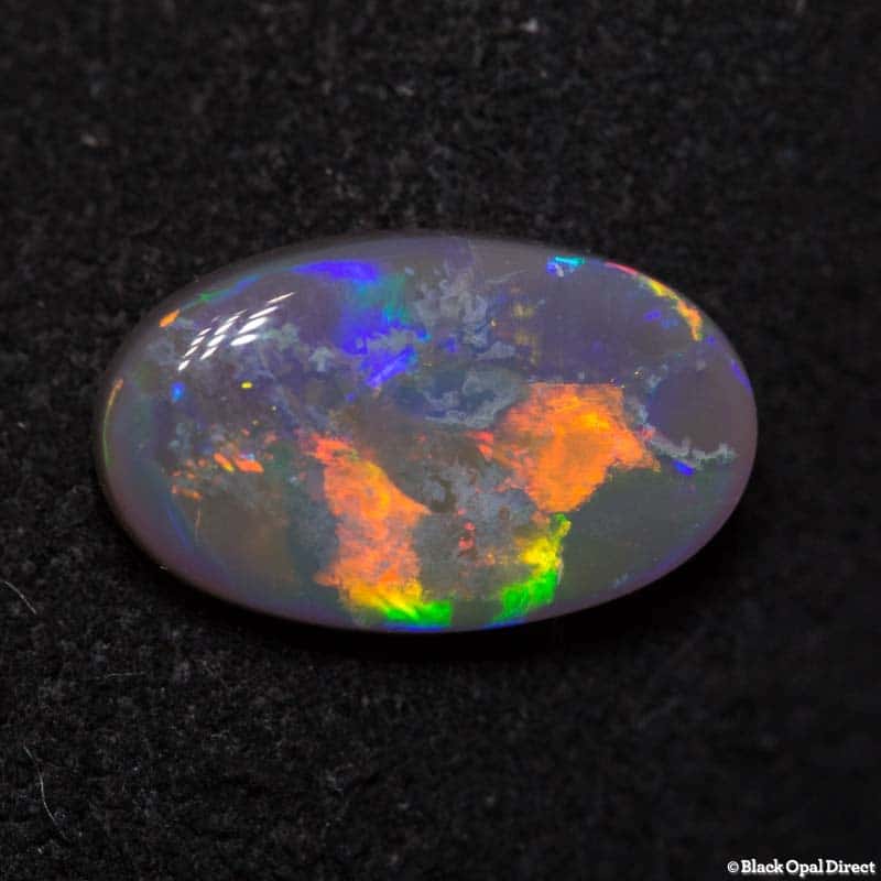 1.61 ct semi black opal 11x7.5x2.5mm