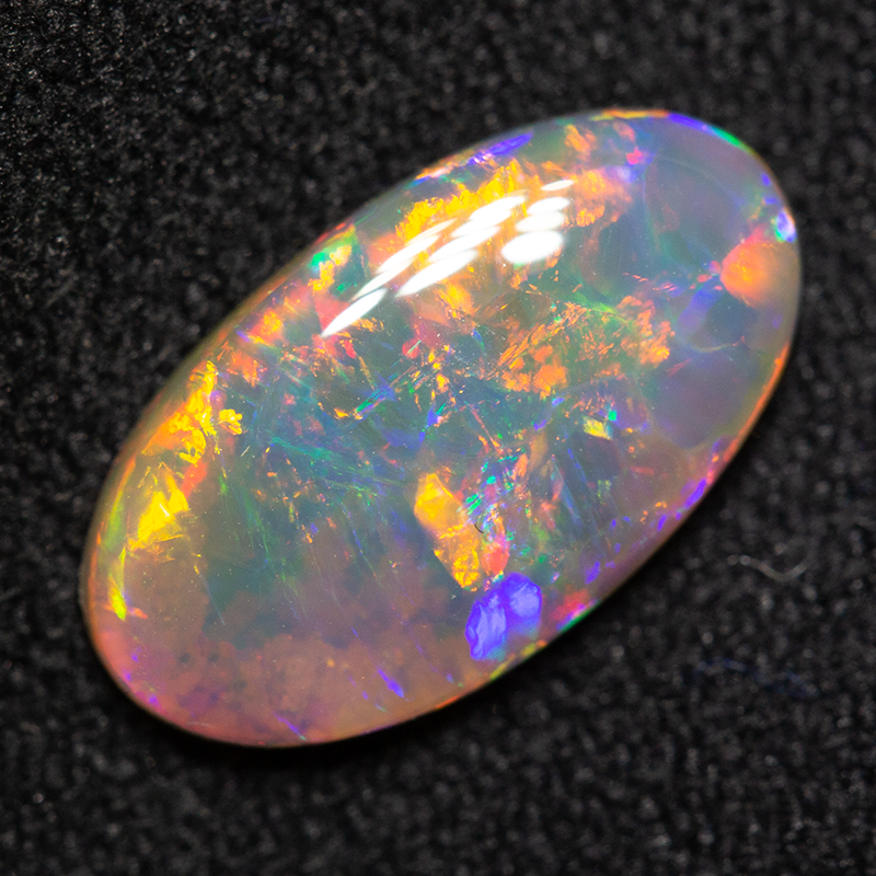 1.63 ct dark opal 12x7x2.5mm