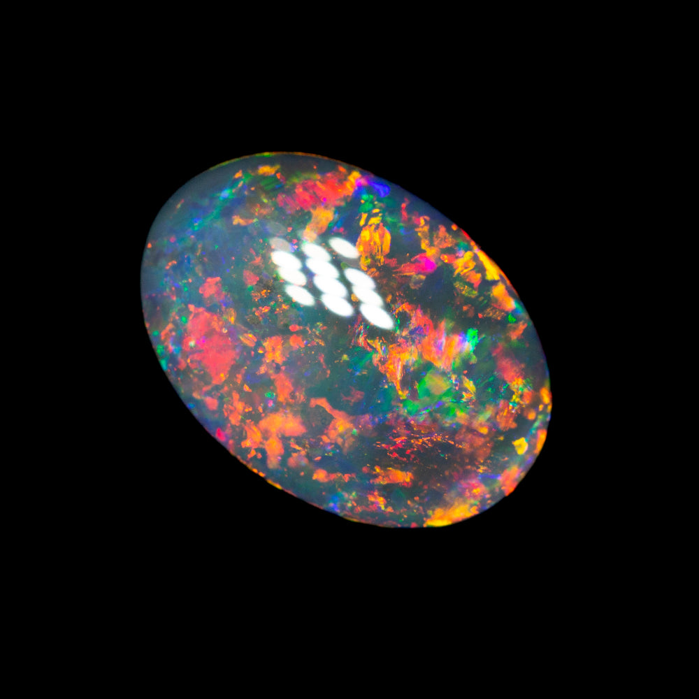 1.64 ct gem black opal 9.6x6.9x3.9mm